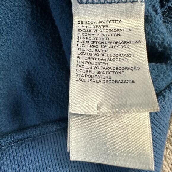 The North Face Sweatshirt Mens Small Blue White Half Dome Logo TNF Crewneck - Picture 10 of 12